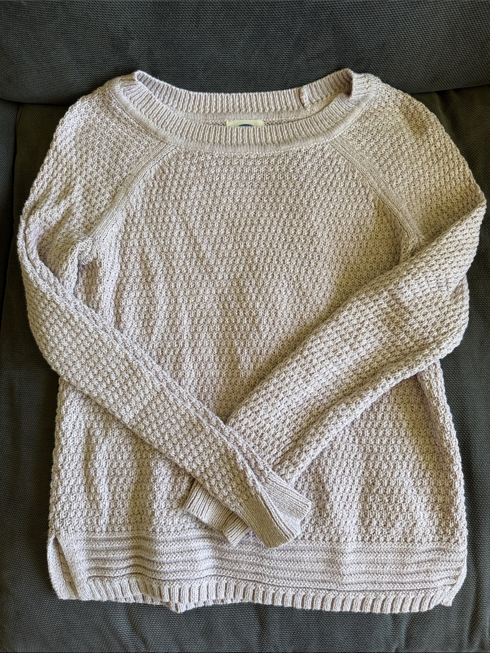 Women’s Lavender Waffle-Knit Sweater